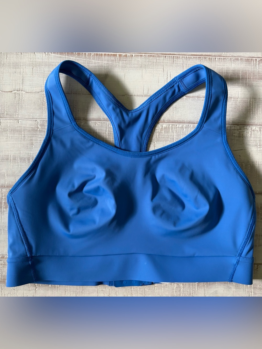 Athleta Blue Racerback Sports Bra - Comfortable Support